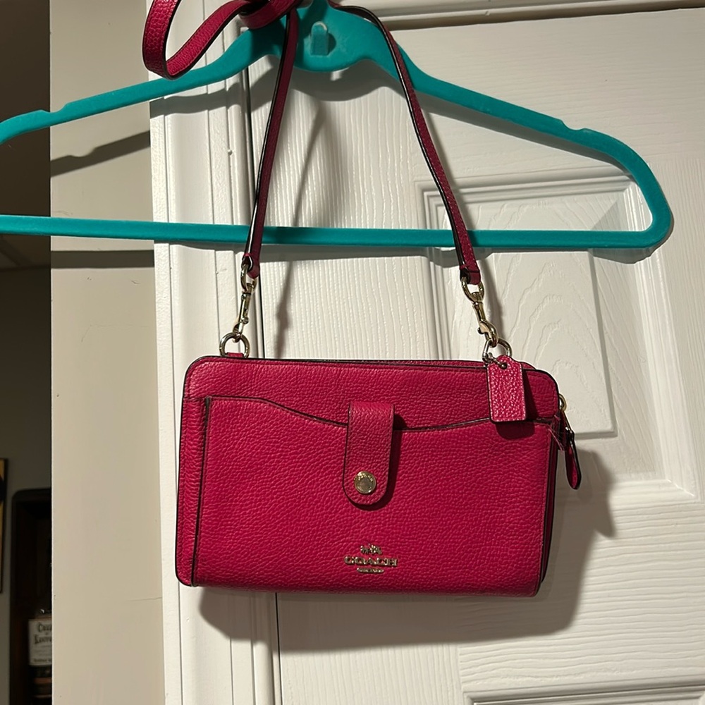 Coach hot pink crossbody